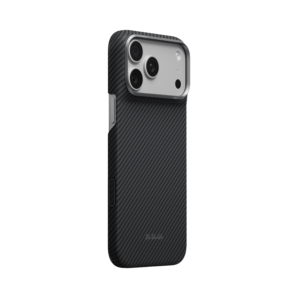 iPhone 18 Pro/Pro Max uchun Edge Case — Classic Black/Grey (Twill)