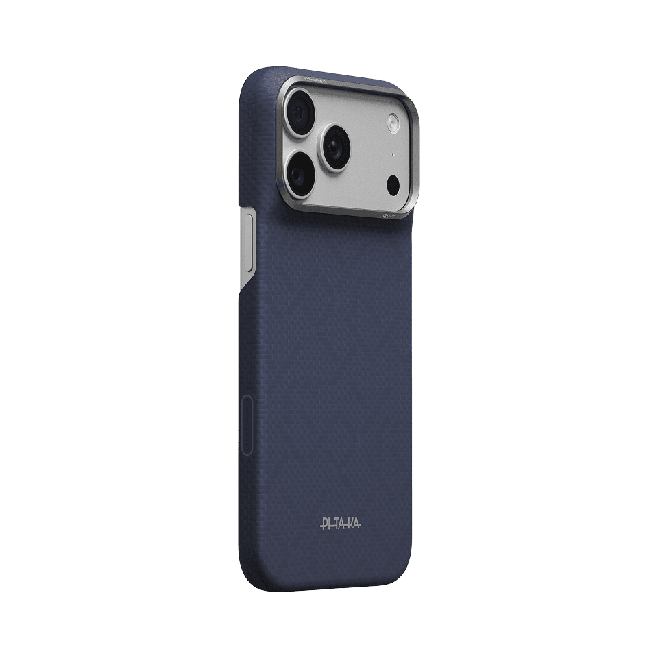 iPhone 18 Pro/Pro Max uchun Edge Case — PTK Weaving · Sapphire Blue