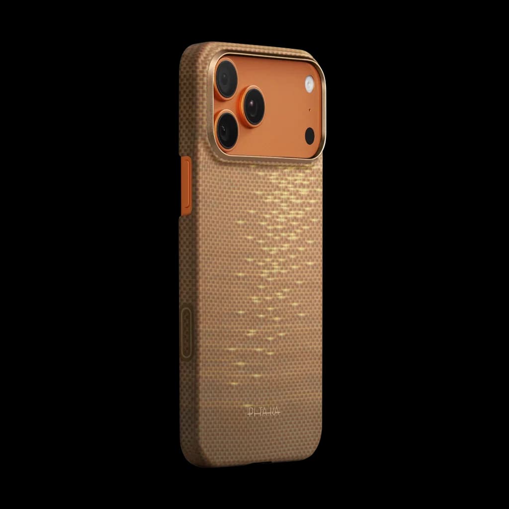 iPhone 17 Pro Max uchun Ultra-Slim Case — Golden Glint (PitaTap™)